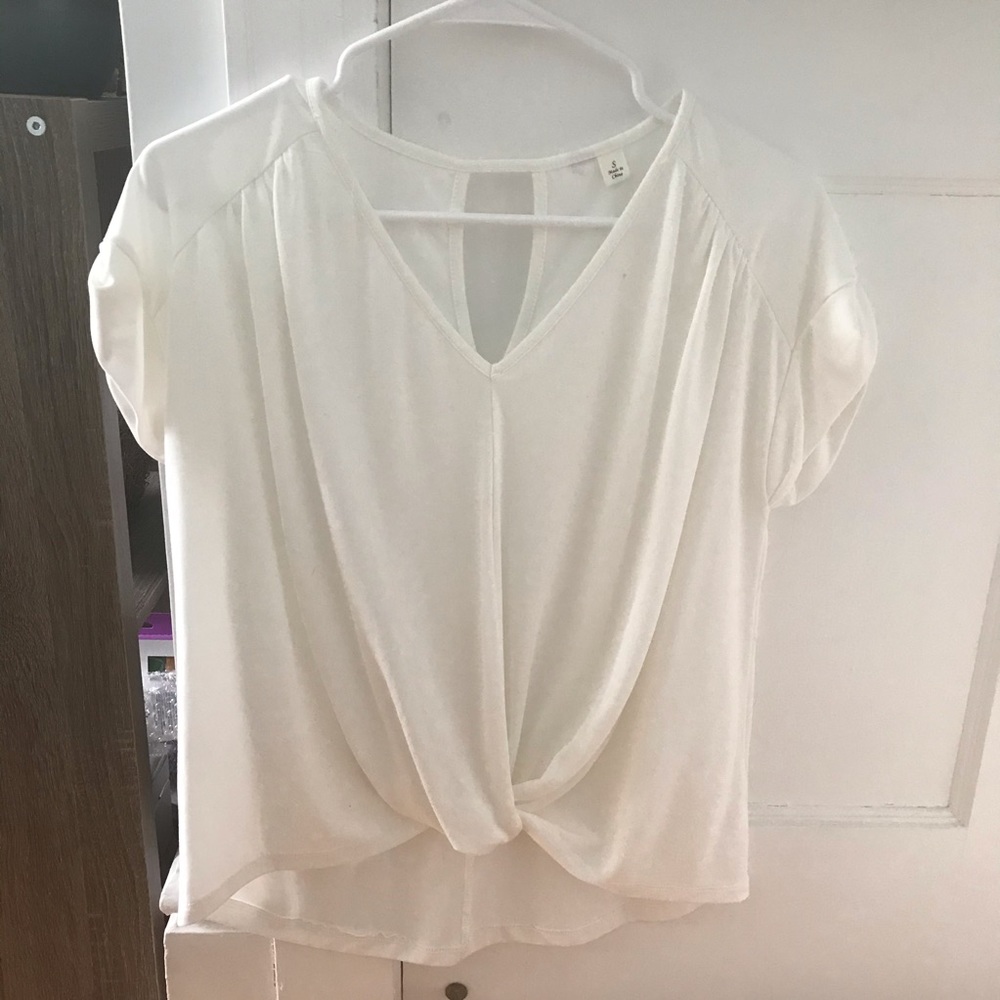 francesca’s white blouse